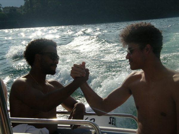 Arm wrestle over the water